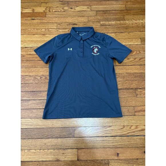 Northeastern Huskies Womens Polo Shirt Size Medium Gray Loose Fit NWT $45 - Picture 1 of 6